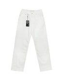 Non-fade White Wide Denim Pants