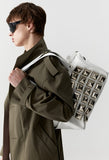 oversize studded shoulder bag
