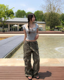 Multiple Pocket Low Cargo Pants