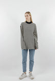 Longsleeve Heavy Overfit Stripe Half Turtleneck