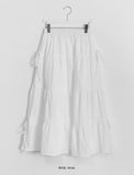 Hondas Nylon Ribbon Tiered Long Skirt