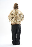 Camo edge quilted crop jumper