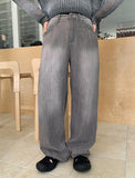 Tush Summer Gray Wash Denim Pants