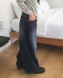 Essen Slab Washing Curve Mega Balloon Denim Pants