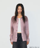 SPRAY DYEING CHECK CROP SHIRT