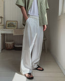 Wrap Snap Hidden Button Wide Slacks