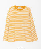 Myonde color matching stripe long sleeve tee