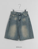 [unisex] Ohin Vintage Washing Denim Bermuda Pants