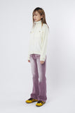 Chest pocket 2-way zip-up knit jacket