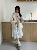 Gaed Wool Duffle Hood Fur Jacket