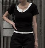 Cheese Deep V-Neck Tee
