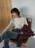 Feria Ribbed Diagonal Zipper Knit