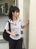 Ajin Check Summer Hood String Shirt