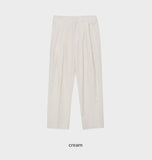 Mott Linen Two-Tuck Wide Pants