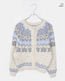 Feeder Nordic Snowflake Hairy Knit Cardigan