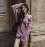 Damage Deep V-neck Knitwear