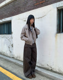 Retum Pocket Button Cotton Short Jacket
