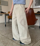 Seucheuko Bizo Pintuck Cotton Pants