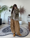 Sandy Deep Pintuck Balloon Pants