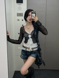 Liv Unbalance Lace Wrap Crop Sleeveless