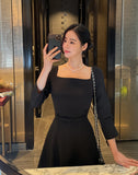 Beike Square Neck Belt One Piece