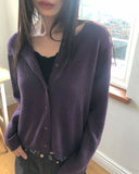 Messe Basic Round Neck Long Sleeve Cardigan