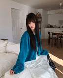 Hian Crop Round Knit Cardigan