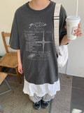 [unisex] Centerme Pigment Star Print Short Sleeve Tee