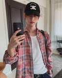 Reina Summer Check Over Fit Shirt