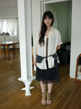 Must Dot Banding Midi Skirt