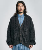Cable Washed Cardigan