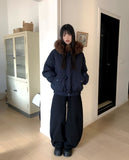 Coron Duffle Balloon Over Fur Hood Zip-up Padding