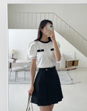 Wayling Pleated Banding Skirt Pants