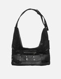 Knock Leather Belt Square Bag