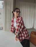 Motsu Loose Fit Checkered Shirt