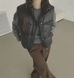 High-Neck Matte Padding Vest