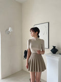 All-Time Plain Half Turtleneck Knit