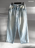 (Unisex) Lumen Double Pocket Washed Denim