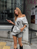 Eight Off Shoulder Over Short Sleeve