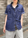 [MADE] Eka Summer Washing Snap Button Pocket Short-Sleeved Denim Shirt