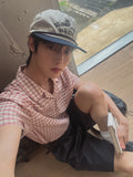 The Will Crop Check Short Sleeve Shirt