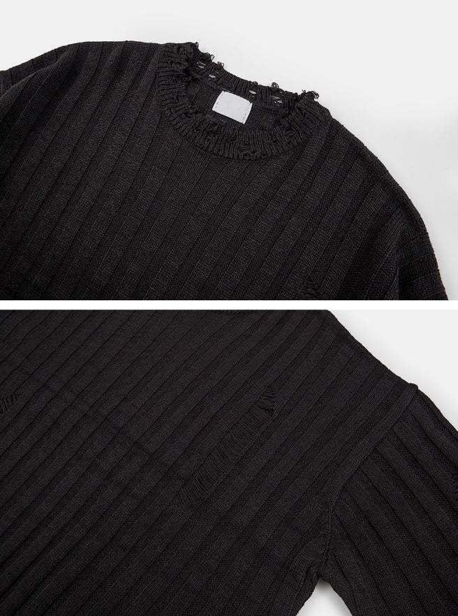 【Raucohouse】Stain slub over knit Raucohouse】Stain slub over knit (Raucohouse/ニット