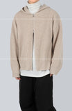 Bed Hood Knit Zip up
