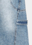 SNAP BIKER DENIM PANTS