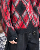 Laken faded argyle knit