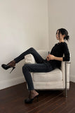 Slim fit dark washing skinny denim