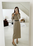 Eberu Shirt Long One Piece (Belt set)