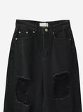 Heavy Damage Black Denim