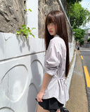 Suhi Rivet Pocket Strap Loose Fit Long Sleeve Shirt