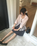 Netin Overfit See-Through Stripe Shirt